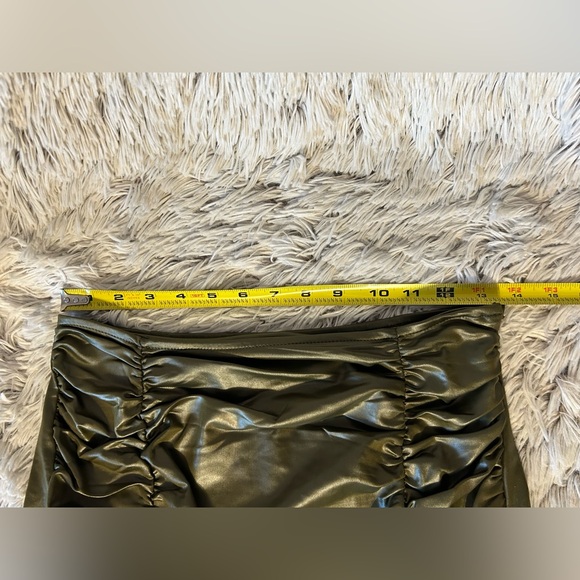 Fiestar 2-piece Army Green Ruched‎ Bodycon Crop Top Skirt Party Outfit Medium - Picture 12 of 13